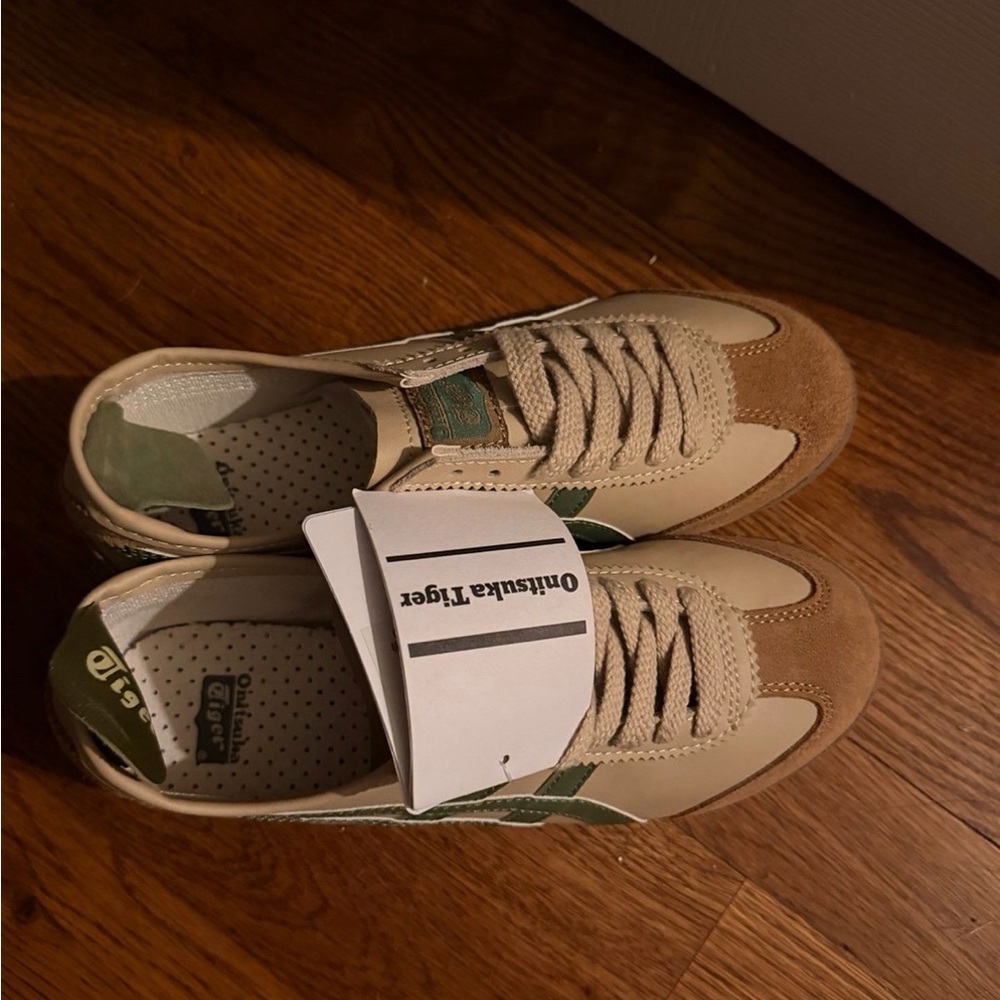 Onitsuka Tiger Mexico 66 Cream and Olive Sneakers